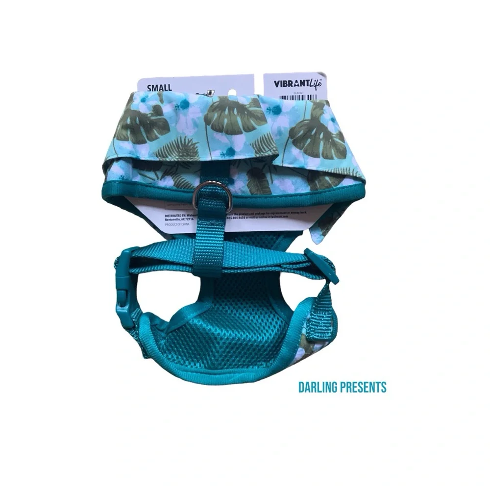 Vibrant Life Leafy Floral Dog Harness Color Multi Size S